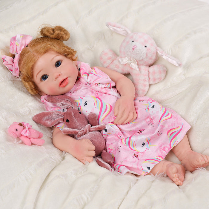 Babeside Stella 16'' Reborn Baby Doll Full Silicone Blue Eyes Adorable Baby Girl