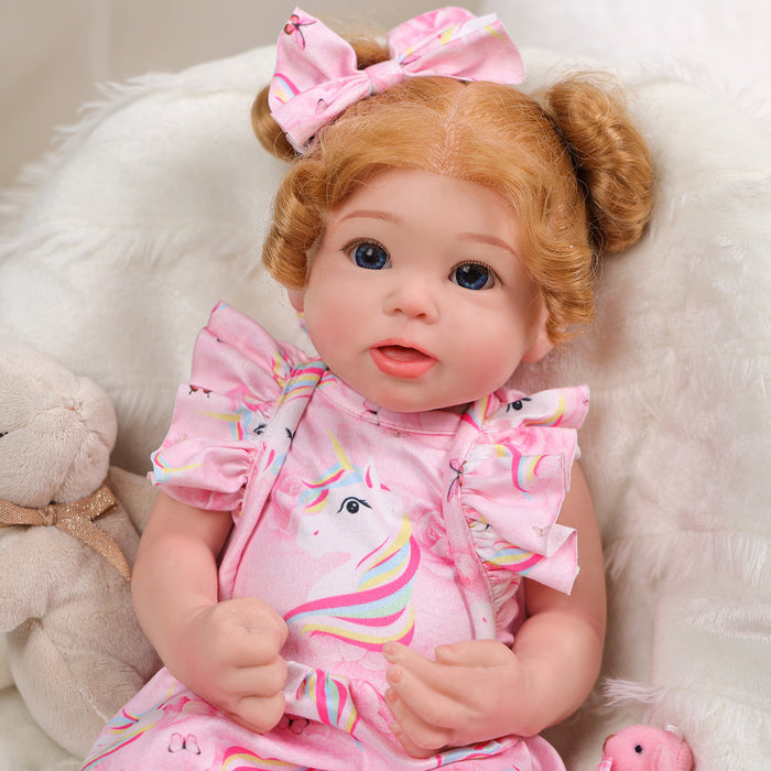 Babeside Stella 16'' Reborn Baby Doll Full Silicone Blue Eyes Adorable Baby Girl