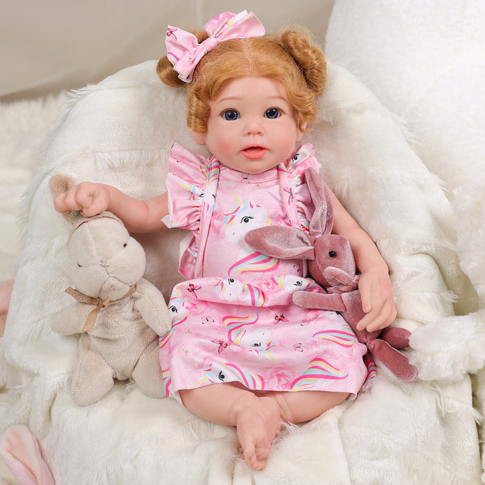 Babeside Stella 16'' Reborn Baby Doll Full Silicone Blue Eyes Adorable Baby Girl