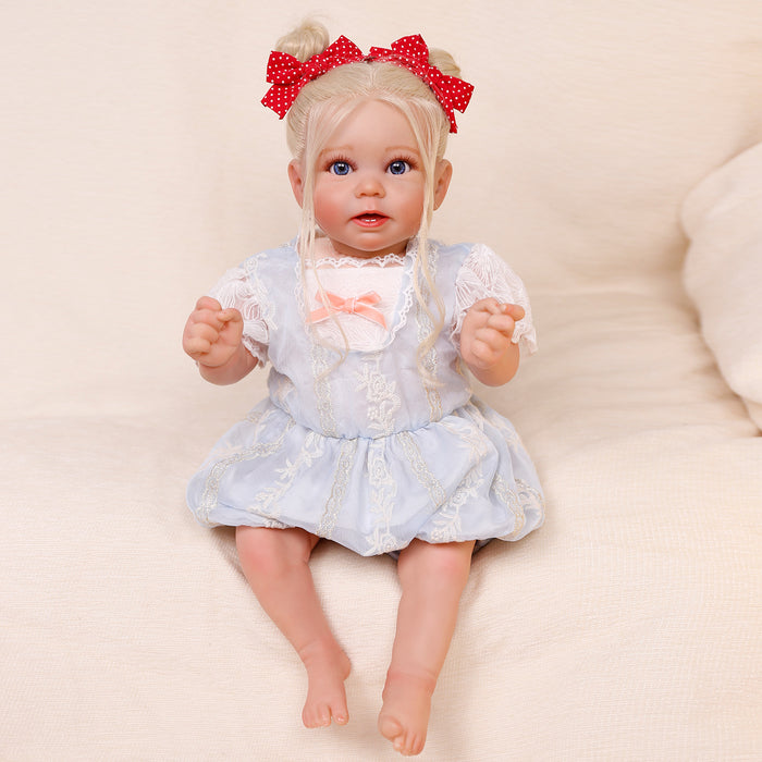 Babeside Stella 20'' Awake Realistic Lace Blue Baby Girl