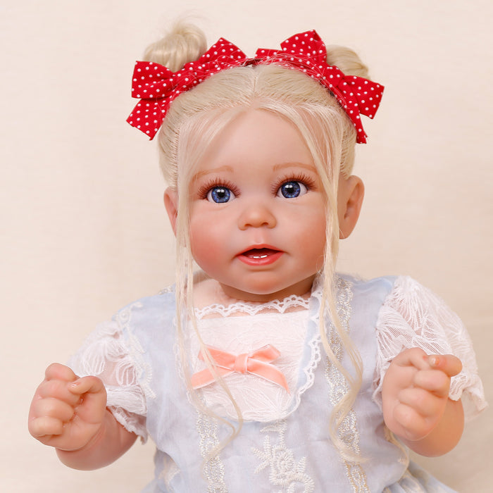 Babeside Stella 20'' Awake Realistic Lace Blue Baby Girl