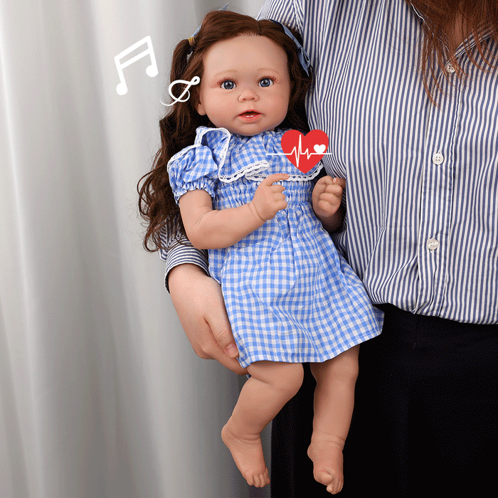 Babeside Stella 20'' Reborn Baby Doll Blue: Love at First Sight that Look Real with Heartbeat Coos and Breath