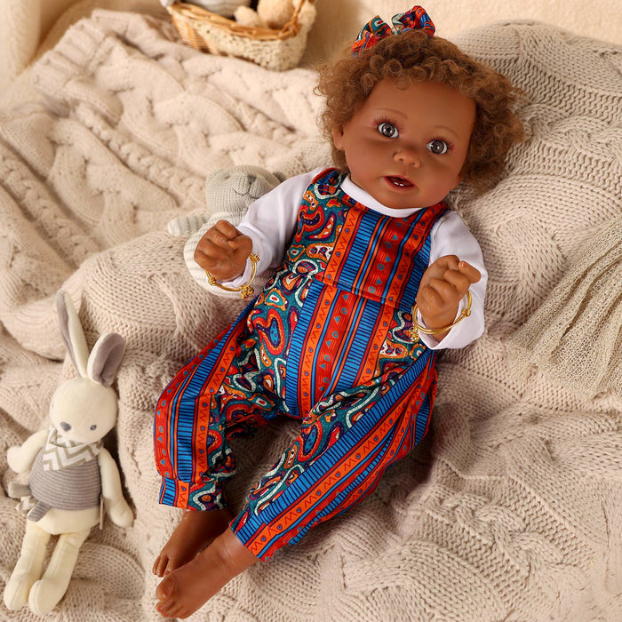 Babeside Stella 20'' Reborns Girl - Real Life Poseable African American Toddler Baby Dolls