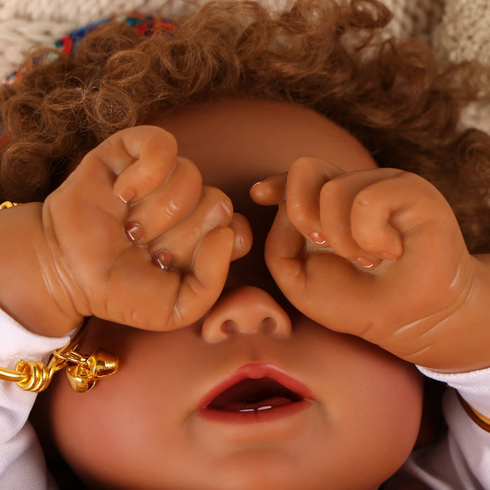 Babeside Stella 20'' Reborns Girl - Real Life Poseable African American Toddler Baby Dolls