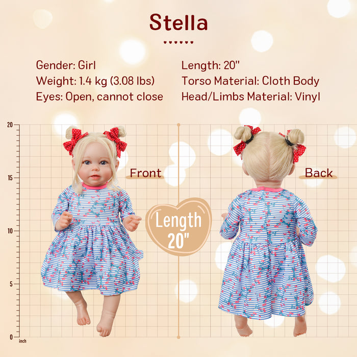 Babeside Stella 20'' The Blonde Beauty Princess with Heartbeat Coos and Breath