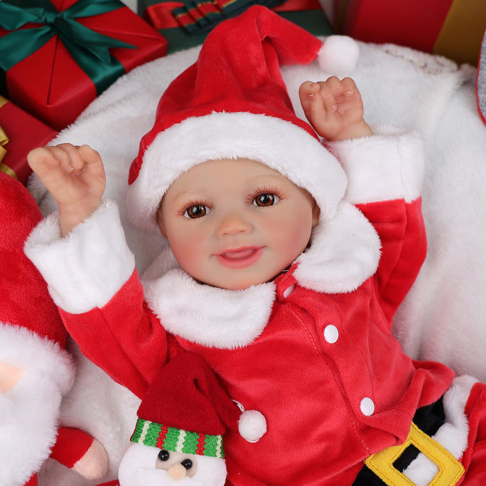 Babeside Sunny 17'' Christmas Reborn Baby Doll Brown Eyes Adorable Girl