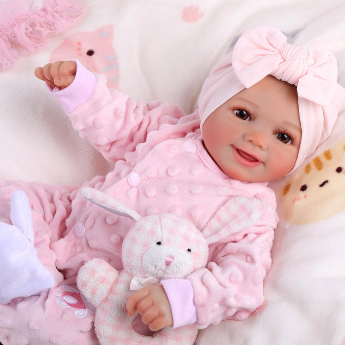 Babeside Sunny 17'' Reborn Baby Doll Brown Eyes Girl