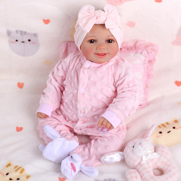 Babeside Sunny 17'' Reborn Baby Doll Brown Eyes Girl
