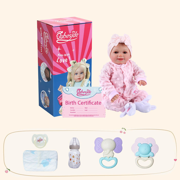 Babeside Sunny 17'' Reborn Baby Doll Brown Eyes Girl