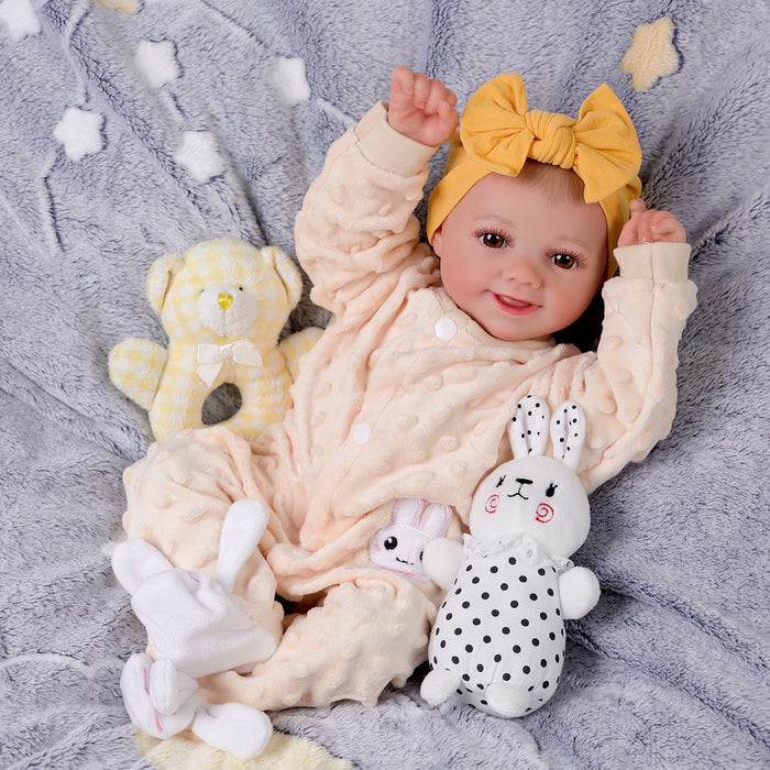 Babeside Sunny 17'' Reborn Baby Doll Girl Soft And Lovely Mango Yellow