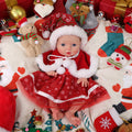 Babeside Terry 12" Chrismas Full Silicone Reborn Baby Girl Awake