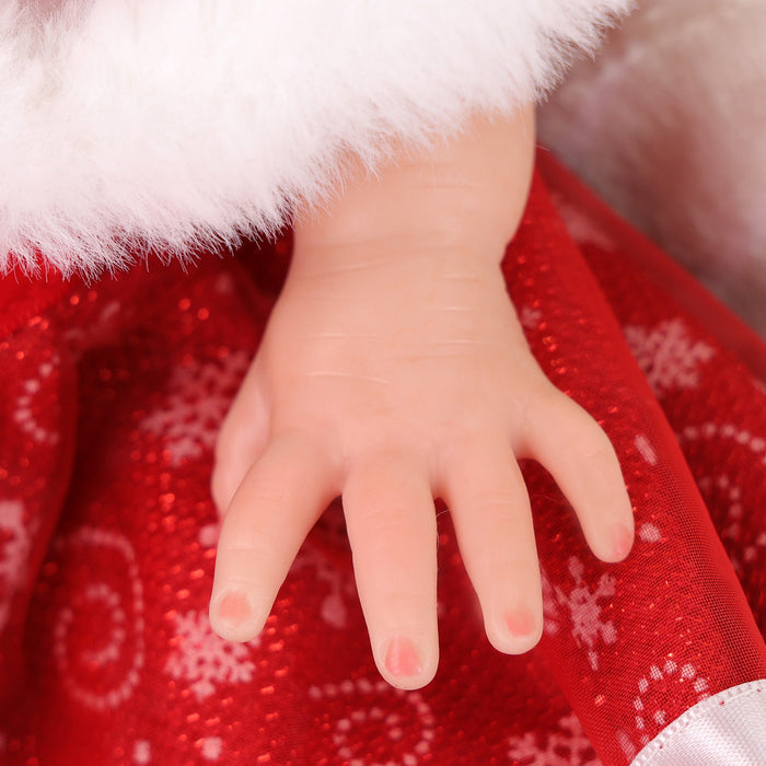 Babeside Terry 12" Chrismas Full Silicone Reborn Baby Girl Awake