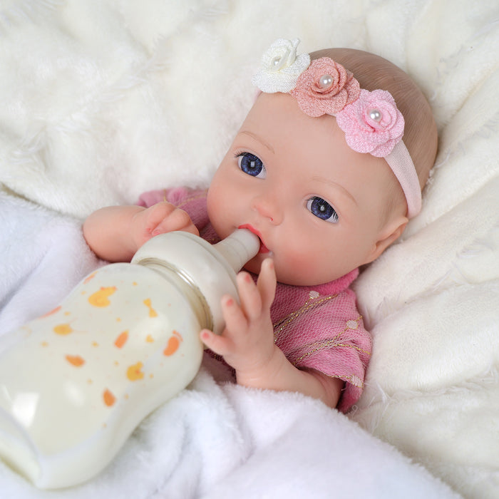 Babeside Terry 12" Full Silicone Reborn Baby Dolls Princess Girl