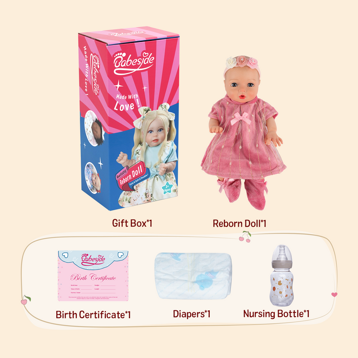Babeside Terry 12" Full Silicone Reborn Baby Dolls Princess Girl
