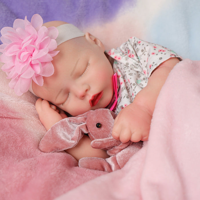 Babeside Twinnie 16'' Full Silicone Reborn Baby Doll Sleeping Girl