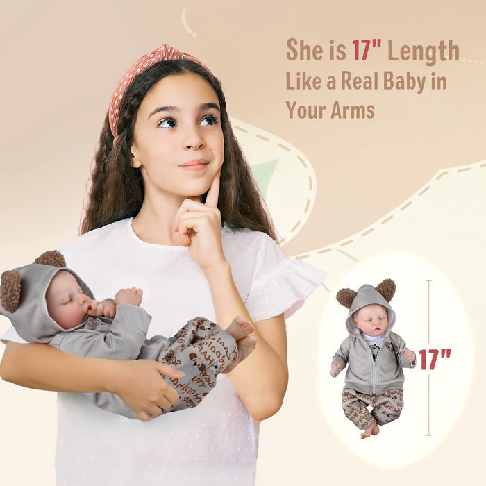 Babeside Twinnie 17" Realistic Reborn Baby Doll Cute Girl Asleep