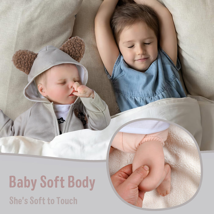 Babeside Twinnie 17" Realistic Reborn Baby Doll Cute Girl Asleep