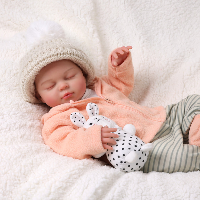 Babeside Willow 20'' Realistic Reborn Baby Doll Sleeping Boy Lamb's Wool Coat