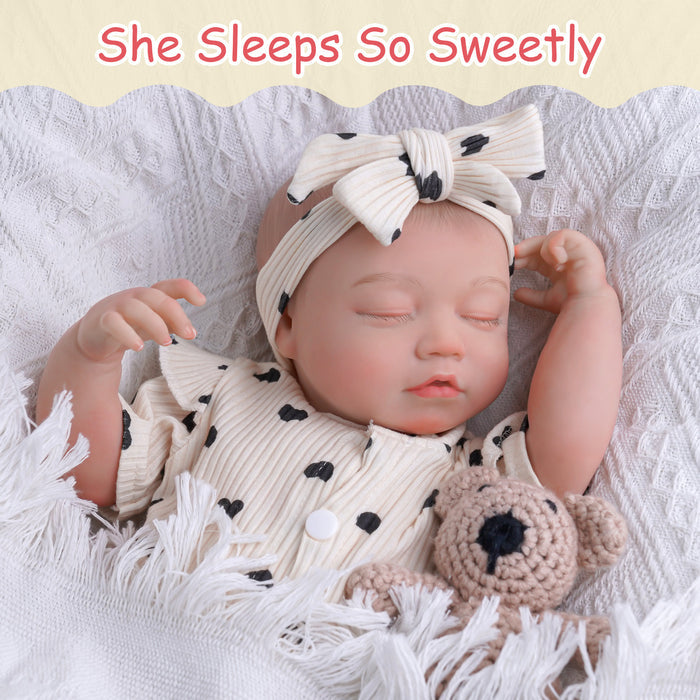 Babeside Zora 20" Realistic Reborn Baby Dolls Infant Girl Adorable Asleep Creamy Love Puff
