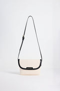 canvas leather trim crossbody bag