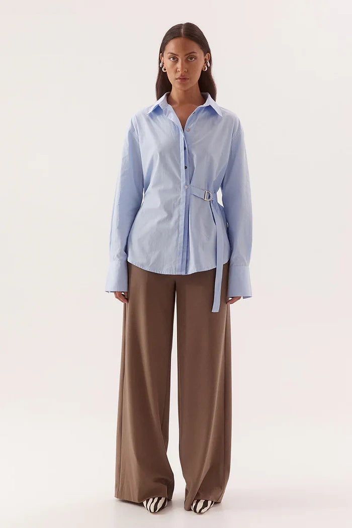 Blume Blue Adjustable Side Detail LS Shirt