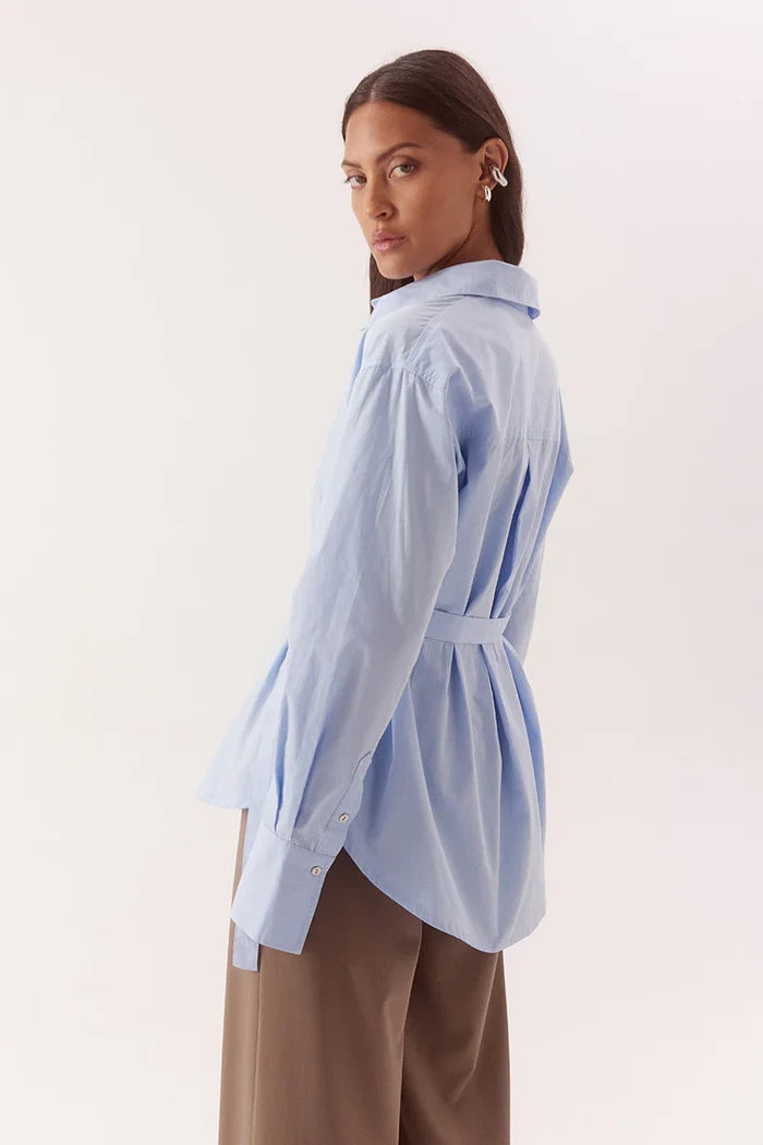 Blume Blue Adjustable Side Detail LS Shirt