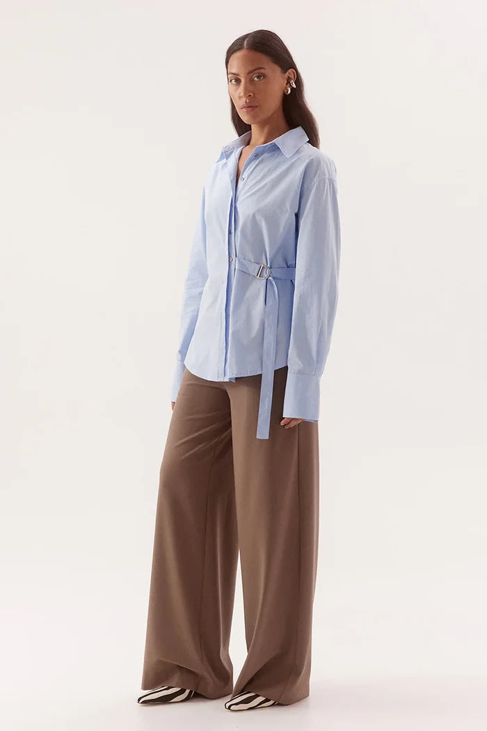 Blume Blue Adjustable Side Detail LS Shirt