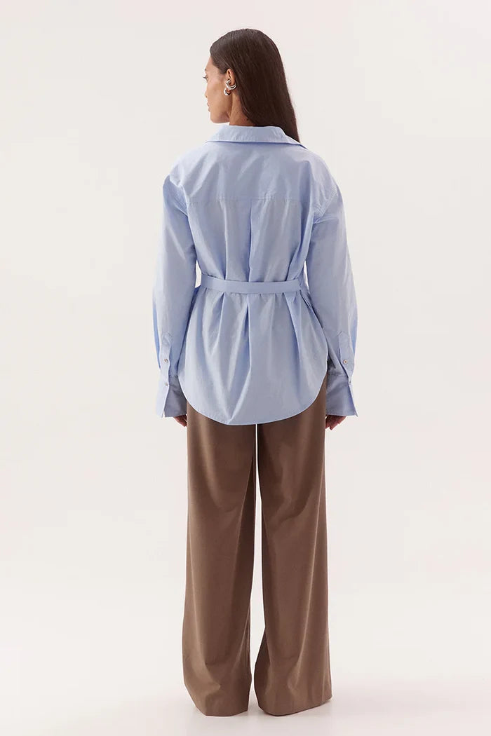 Blume Blue Adjustable Side Detail LS Shirt