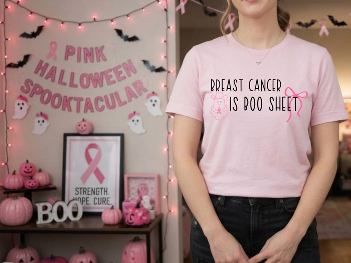 Breast Cancer is Boo Sheet- Halloween Awareness T-Shirt