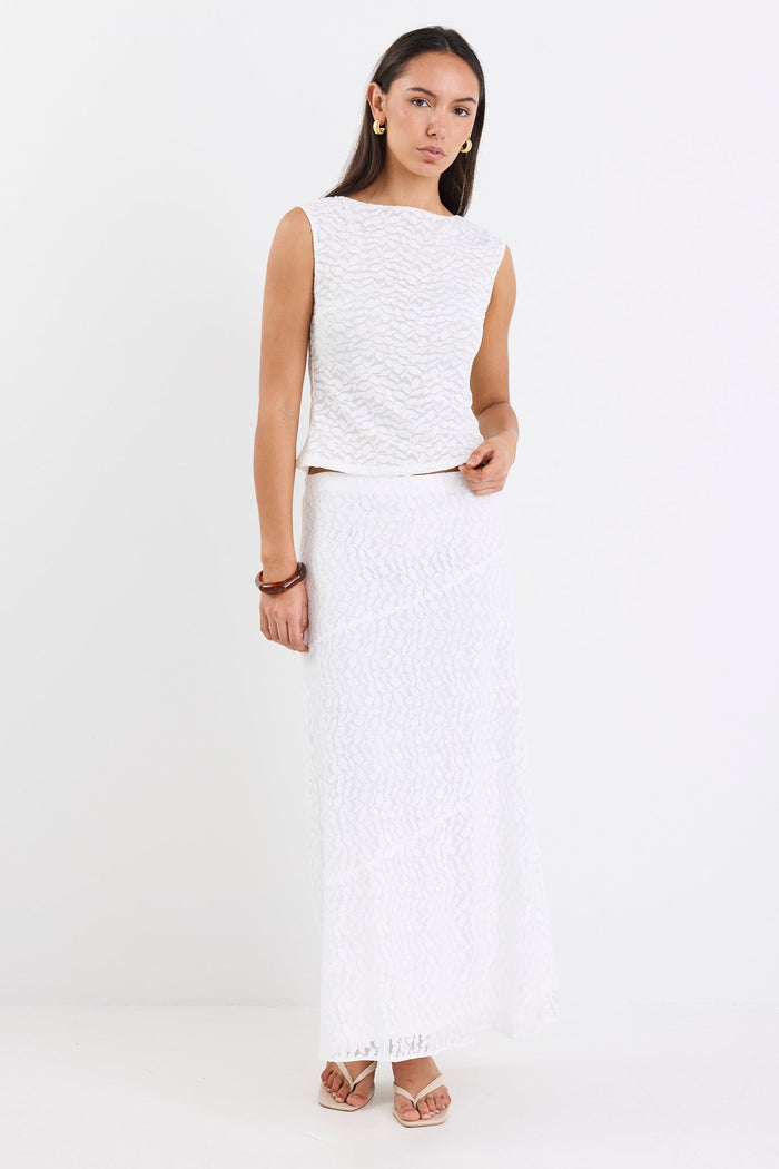 Breathless Ivory Lace Sleeveless Top
