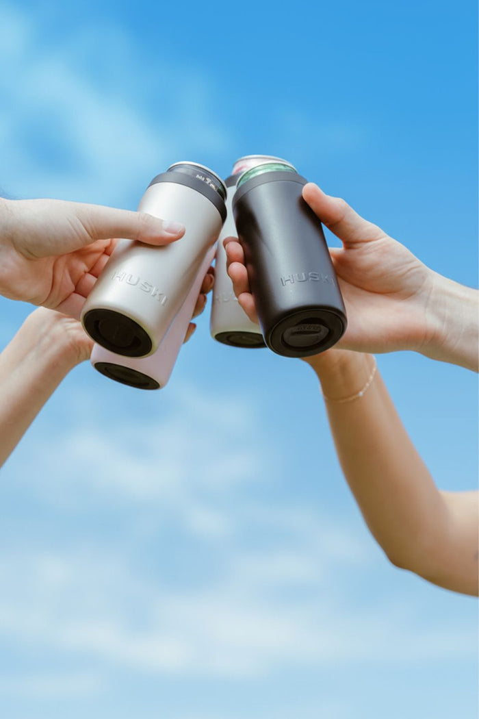 Brushed Stainless Tall Slim Can Cooler