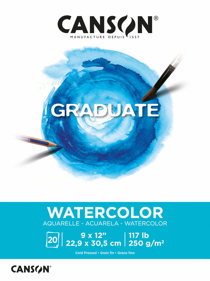Canson Graduate Watercolour Pad 9"x12"