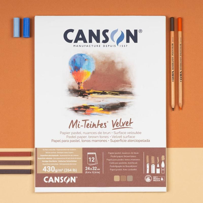 Canson Mi-Teintes Velvet pastel paper detail