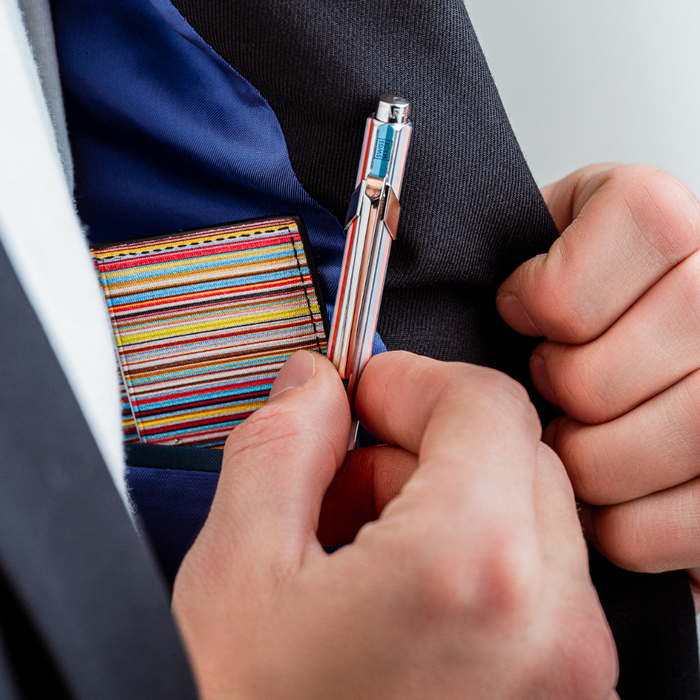 Caran d'Ache Paul Smith 849 Silver Ballpoint Pen - Ltd. Edition