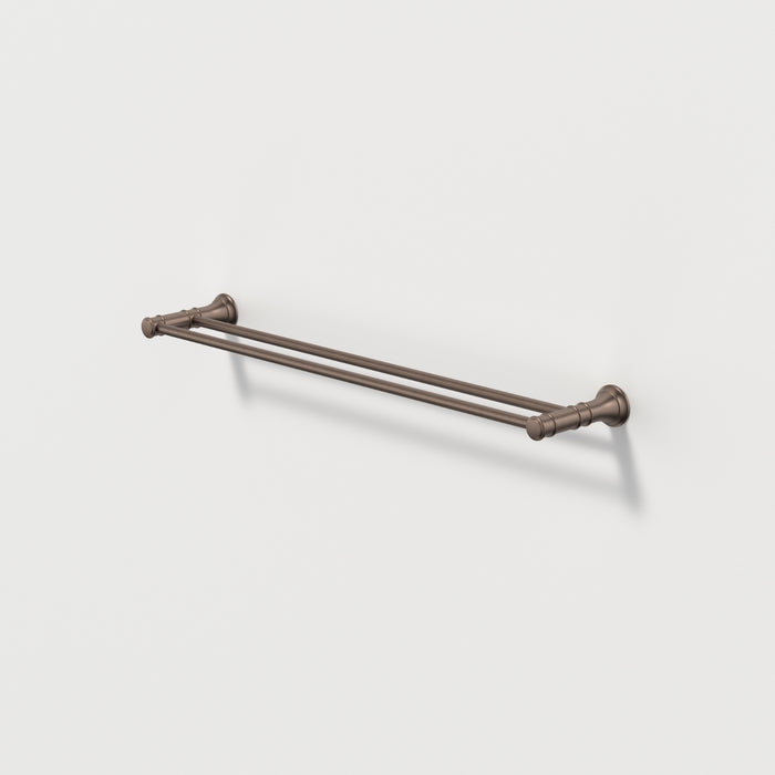 Caroma Riviere Double Towel Rail 600mm - Brushed Bronze 520035BBZ - The Blue Space