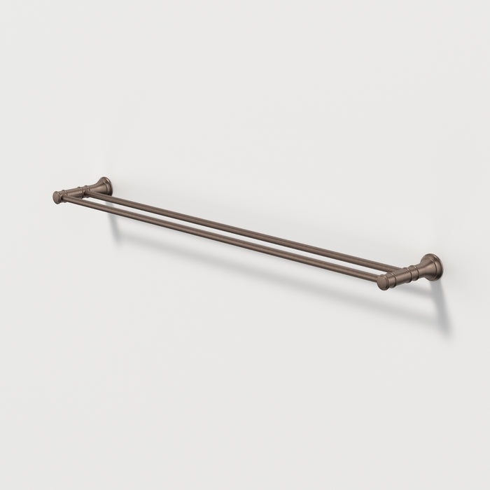 Caroma Riviere Double Towel Rail 800mm - Brushed Bronze 520037BBZ - The Blue Space