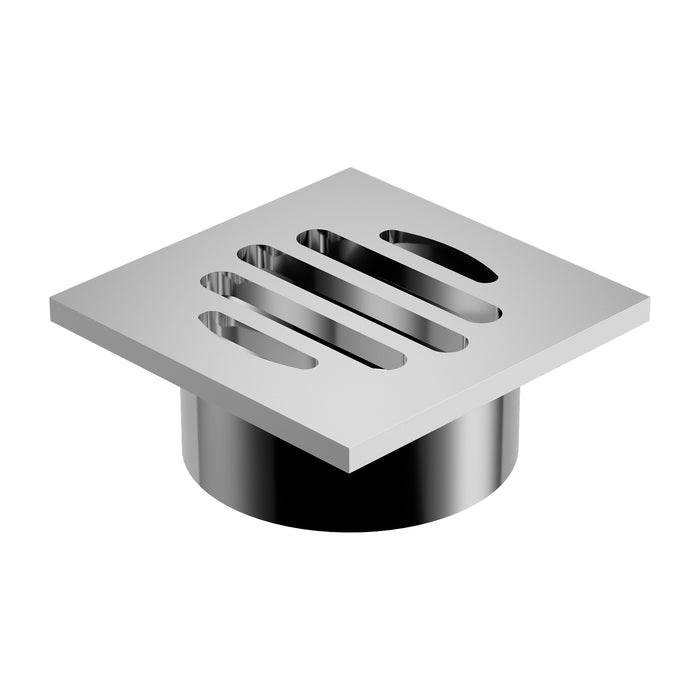 Angle Caroma Square Floor Waste 50mm Outlet - Chrome 12975088C - The Blue Space