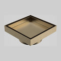 Caroma Square Floor Waste 80mm Outlet Tile Insert - Brushed Brass 14228028BB - The Blue Space