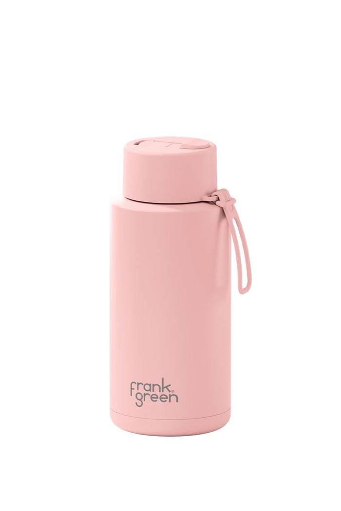 Ceramic Reusable Blushed 1ltr Bottle with Flip Lid