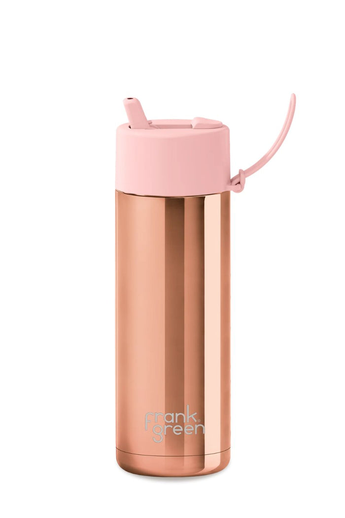 Ceramic Reusable Rose Gold LE 595ml Bottle with Flip Lid
