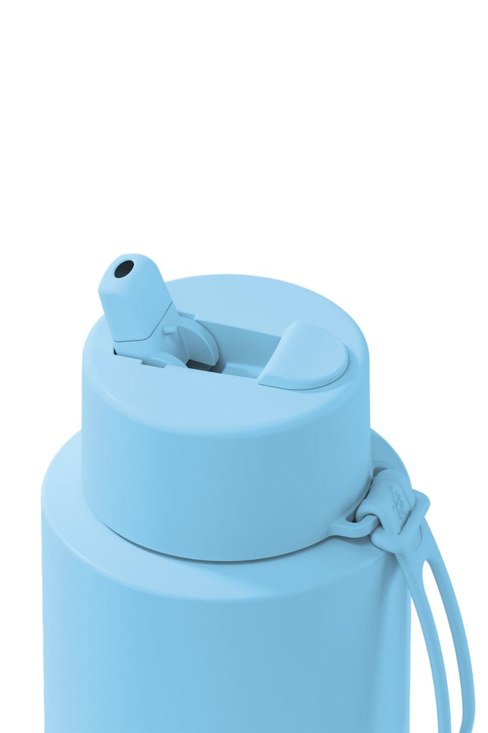 Ceramic Reusable Sky Blue 1ltr Bottle with Flip Lid