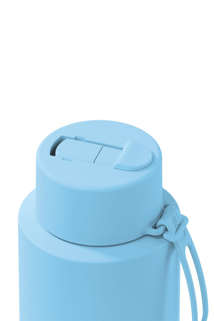Ceramic Reusable Sky Blue 1ltr Bottle with Flip Lid
