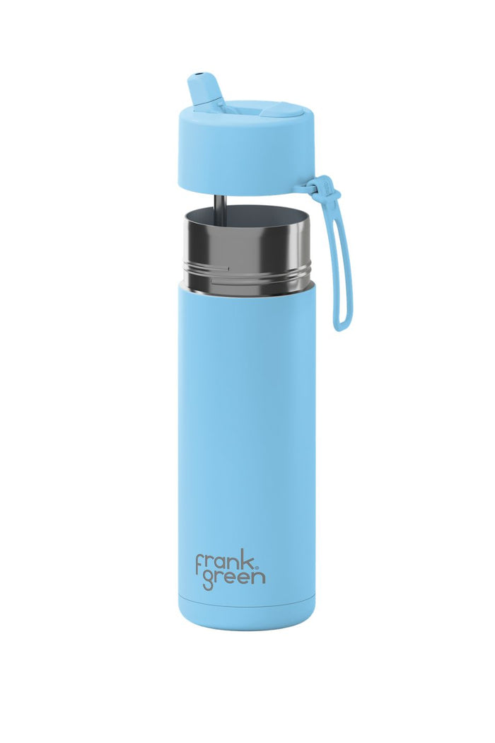 Ceramic Reusable Sky Blue 595ml Bottle with Flip Lid