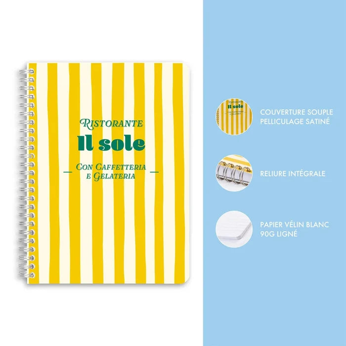 Clairefontaine Dolce Amore Assorted Spiralbound Notebooks - Lined 5.8"x8.3"