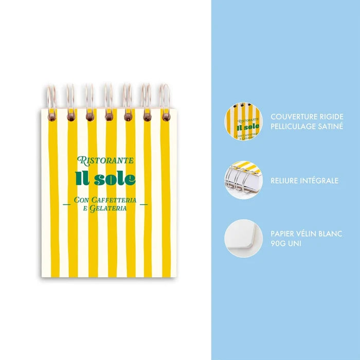 Clairefontaine Dolce Amore Assorted Wirebound Pads - Blank 9x11cm 3.5"x4.3"