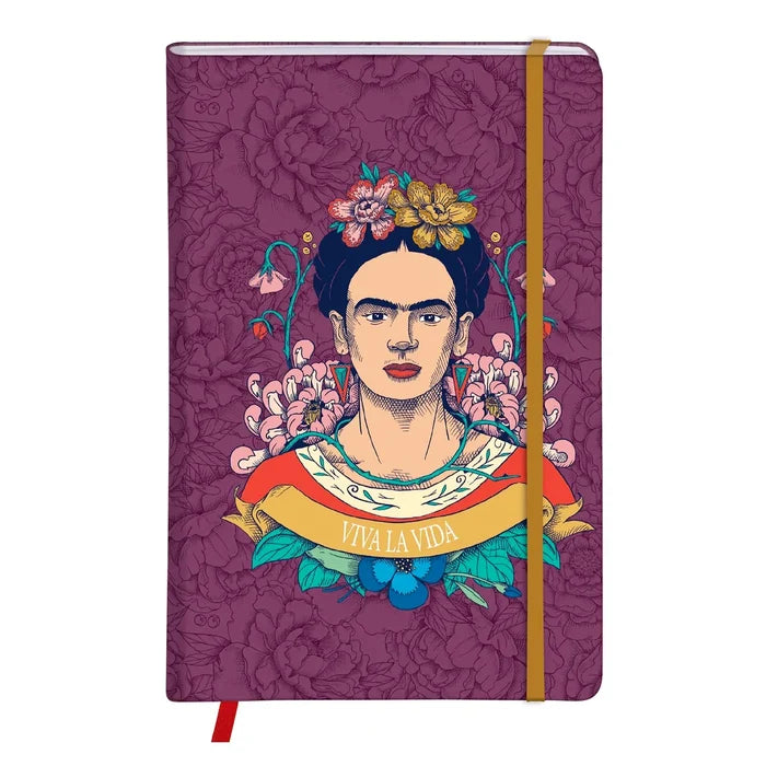 Clairefontaine Frida Kahlo Assorted Hardcover Notebooks with Elastic - Blank 4.1"x5.8"