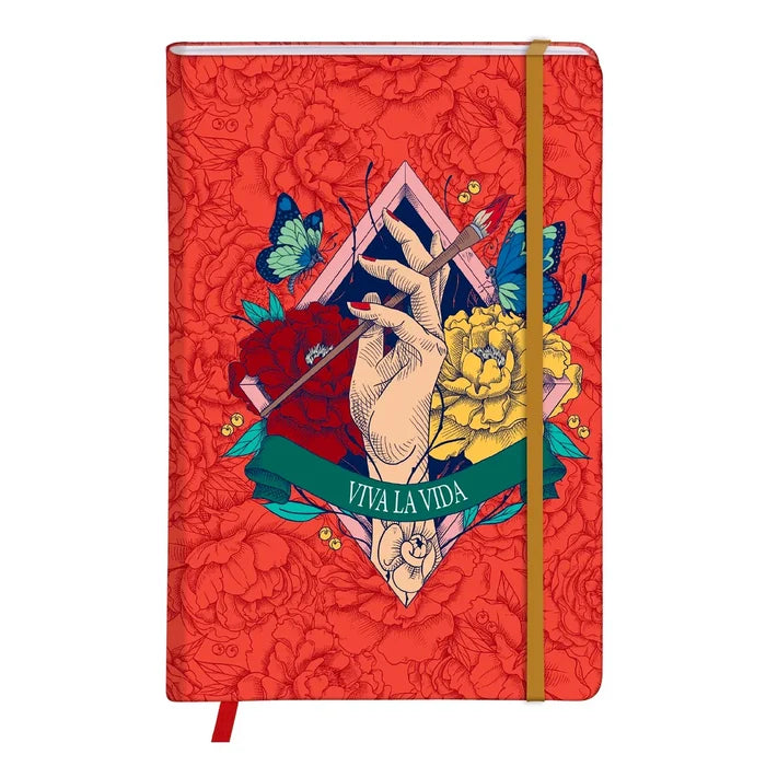 Clairefontaine Frida Kahlo Assorted Hardcover Notebooks with Elastic - Blank 4.1"x5.8"