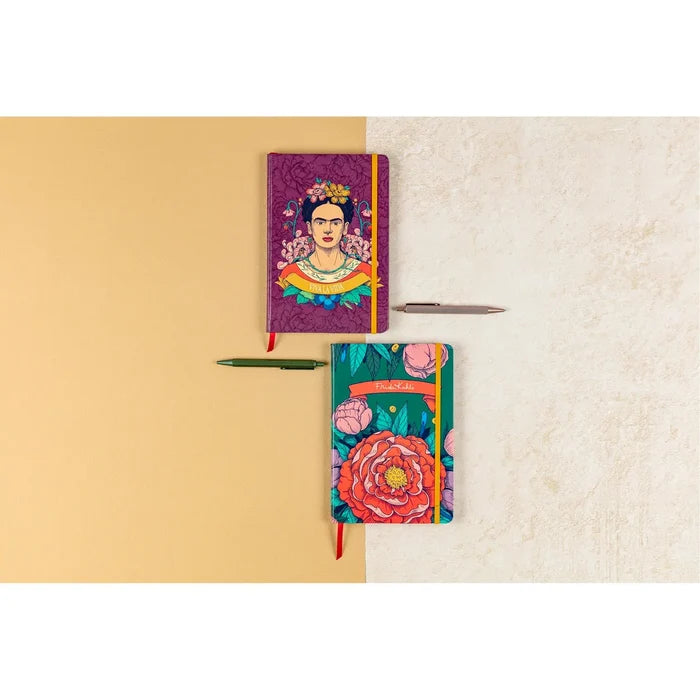 Clairefontaine Frida Kahlo Assorted Hardcover Notebooks with Elastic - Lined 5.8"x8.3"