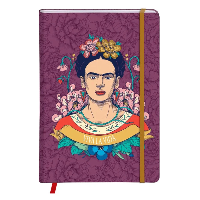 Clairefontaine Frida Kahlo Assorted Hardcover Notebooks with Elastic - Lined 5.8"x8.3"