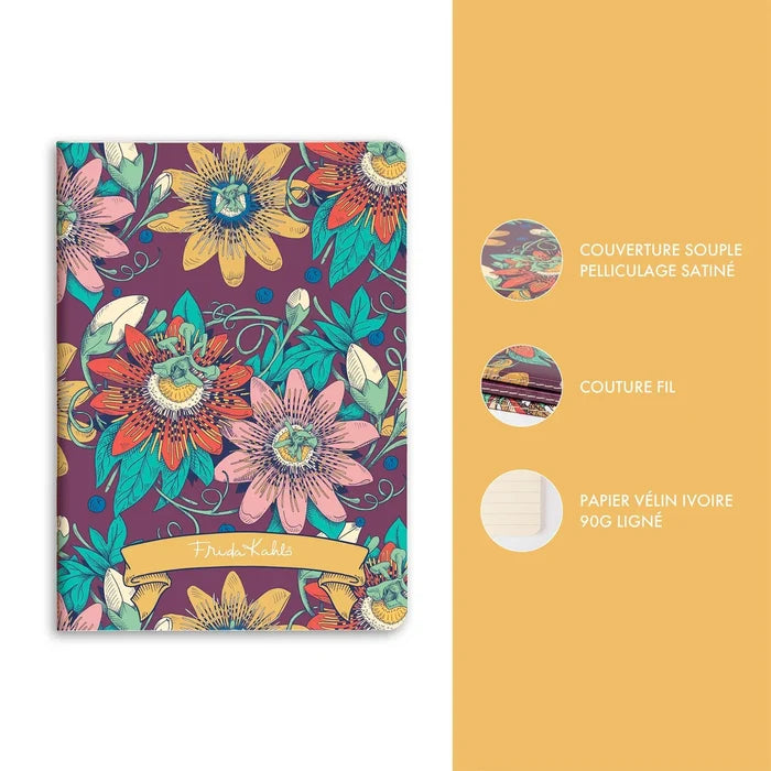 Clairefontaine Frida Kahlo Assorted Softcover Notebooks - Lined 5.8"x8.3"